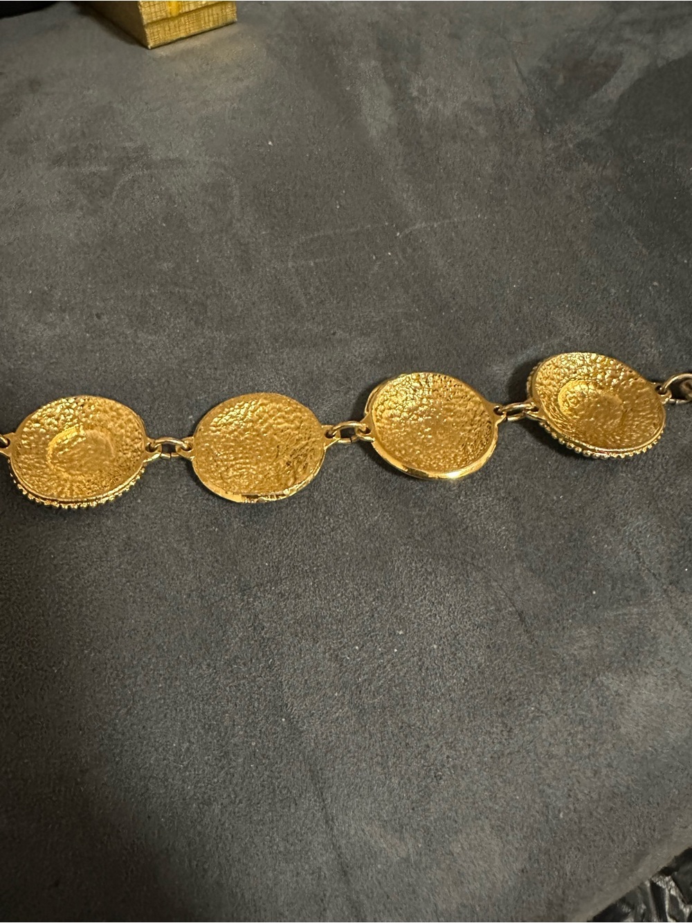 CHANEL Gold Coin Medallion Link Bracelet with CC Charm - Picture 4 of 13